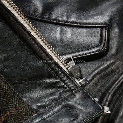 Custom-made Autumn Winter Fashion Personality Belt Clothes Real Leather Coats Motorcycle Riders Black Men's Horse Skin Jackets