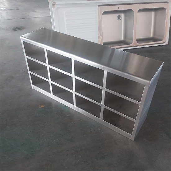 Custom Made Stainless Steel Shoe Cabinet Bench for Factory/industrial