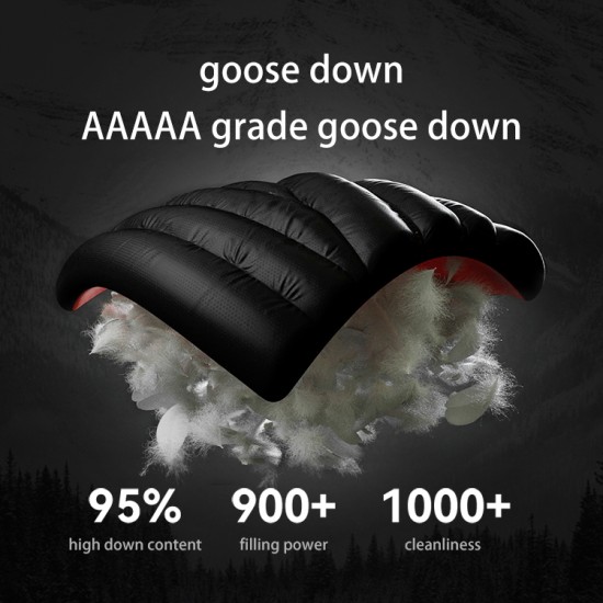 PELLIOT Men Warm Water Repellent Windproof Winter Outdoor 1000 Filling Power Down Insulation 95%  White Goose Down Puffer Jacket