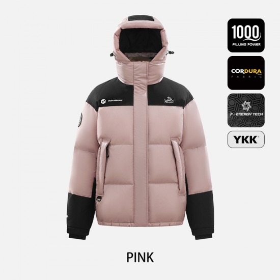 PELLIOT Men Warm Water Repellent Windproof Winter Outdoor 1000 Filling Power Down Insulation 95%  White Goose Down Puffer Jacket