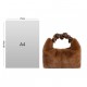 Wholesale 2023 Stylish Genuine Leather Mini Fur Tote Bag Soft Warm Handbags for Women with Fur Knot Winter Accessories