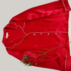 100% Silk 22mm Long Sleeve Silk Pajama Set Sleepwear for Women