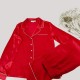100% Silk 22mm Long Sleeve Silk Pajama Set Sleepwear for Women
