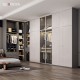 Sofeyia Custom Modern Bedroom Storage Cabinet Walk-in Closet Wardrobe with Mirror Dressing Room Furniture Organizer for Clothes