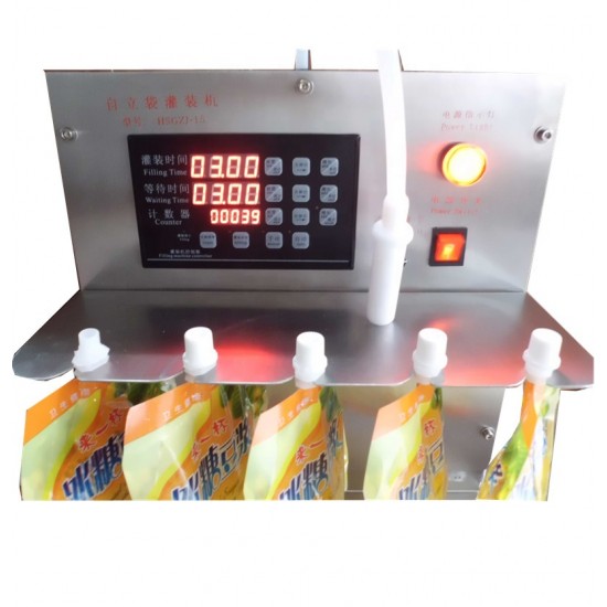 Cheap Price Manual 250ml Liquid Detergent Stand up Spout Doypack Pouch Filler Filling and Capping Machine