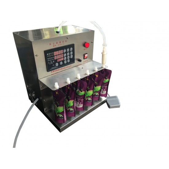 Cheap Price Manual 250ml Liquid Detergent Stand up Spout Doypack Pouch Filler Filling and Capping Machine