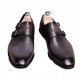 Monk-Strap Shoes Double-button crocodile Texture Stitching Shoes square Head Shoes