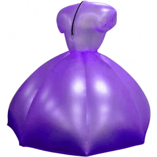 Custom Environmental PVC Solid Color Shiny Masquerade Ball Inflatable Princess Skirts for Sale