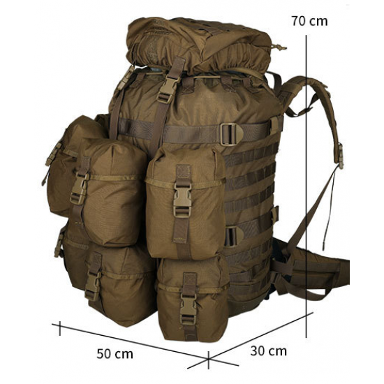 70l 3 Day Waterproof Bags Tactical Hiking Camping Backpack