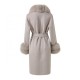 Handmade Fox Fur Collar Cuffs Double Breasted Long Real Cashmere Wool Coat Women