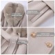 Handmade Fox Fur Collar Cuffs Double Breasted Long Real Cashmere Wool Coat Women