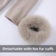 Handmade Fox Fur Collar Cuffs Double Breasted Long Real Cashmere Wool Coat Women