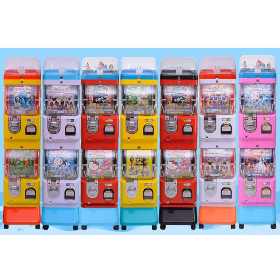 2 Layer Egg Capsule Toy Vending Machine Wholesale Coin Operated Gashapon Capsule Toys Plastic Capsule Toys