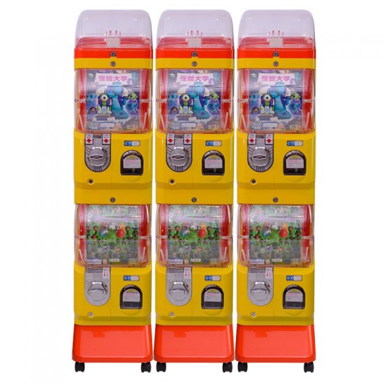 2 Layer Egg Capsule Toy Vending Machine Wholesale Coin Operated Gashapon Capsule Toys Plastic Capsule Toys