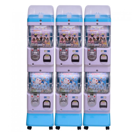 2 Layer Egg Capsule Toy Vending Machine Wholesale Coin Operated Gashapon Capsule Toys Plastic Capsule Toys