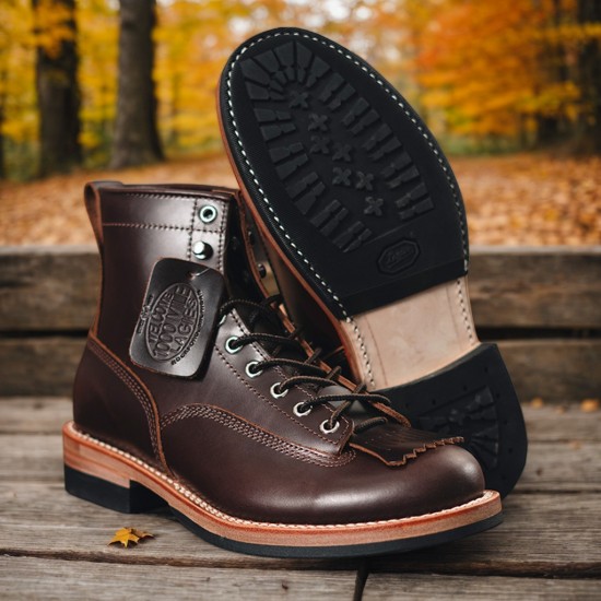 New Style in Spring and Summer British Horse Lace up  Boots Male Boots for Men Shoes Goodyear Stitching Technology Boots