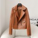 New Fashion Women Girl Sheep Leather Coat Lady Real Sheep Skin Short Jacket Clothes JT3142