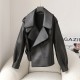 JT3144 New Women Genuine Sheep Leather Loose Style Coat Lady Female Real Sheep Skin Short Jacket Coats