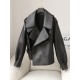 JT3144 New Women Genuine Sheep Leather Loose Style Coat Lady Female Real Sheep Skin Short Jacket Coats