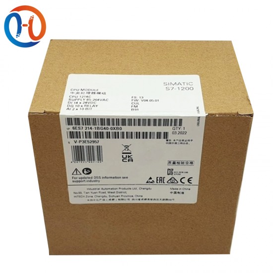 New Original Simatic 6ES7214-1BG40-0XB0 Controller S7-1200 PLC Module Stock in Warehouse
