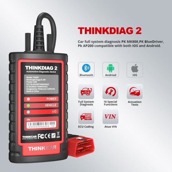 Hot Sales Thinkdiag2 Diagnostic Tool Thinkcar Scanner for All Cars