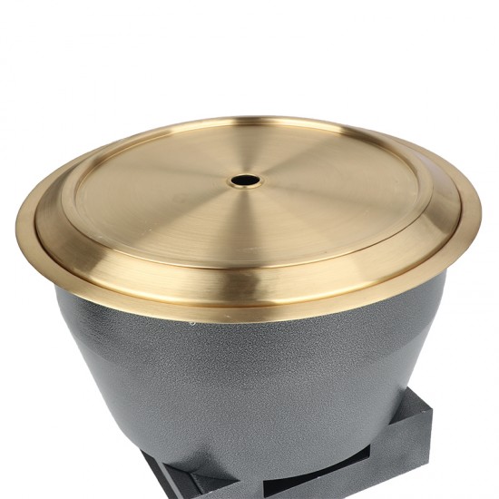 Factory Supply Commercial Barbecue Oven Japanese Gold Stainless Steel Round Charcoal BBQ Oven