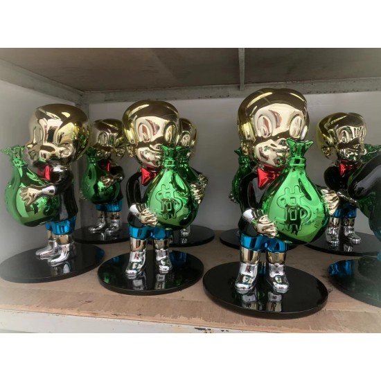 Creative Customized Money Bag  Pop Art Statues Home Decor Modern Resin Sculpture  Crafts and Arts for Gifts