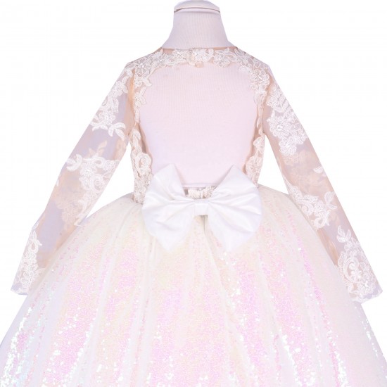 Modern High Quality Floral Chiffon Dress for Newborn 1-Year Baby Girls Custom Wedding Party Clothes O-Neck New Design for Spring