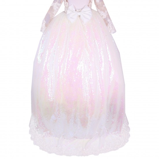 Modern High Quality Floral Chiffon Dress for Newborn 1-Year Baby Girls Custom Wedding Party Clothes O-Neck New Design for Spring