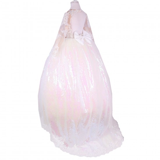 Modern High Quality Floral Chiffon Dress for Newborn 1-Year Baby Girls Custom Wedding Party Clothes O-Neck New Design for Spring