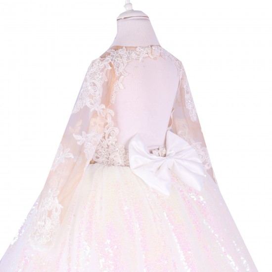 Modern High Quality Floral Chiffon Dress for Newborn 1-Year Baby Girls Custom Wedding Party Clothes O-Neck New Design for Spring