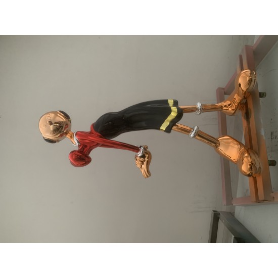 Customized Famous Cartoon Art Statue Fiberglass Popeye Sculpture Popeye Statue for Home Decoration