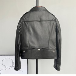 2023 Fashion Women Girl Genuine Leather Coat Lady Real Sheep Skin Short Jacket Clothes JT3325