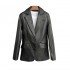 Women Girl Sheep Leather Suit Coat Lady Real Leather Slim Jacket Fashion Clothes JT3326
