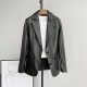 Women Girl Sheep Leather Suit Coat Lady Real Leather Slim Jacket Fashion Clothes JT3326