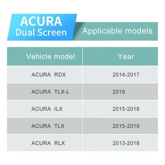 Wireless Apple Carplay for Acura MDX RDX TLX ILX RLX 2014-2018 Android Auto Support Rear Camera Mirror Link AirPlay Radio Player