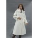 Women Cashmere Long Fur Coat Clothes Belt Lapel Long Wool Long Sleeve Coat for Women