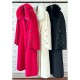 Women Cashmere Long Fur Coat Clothes Belt Lapel Long Wool Long Sleeve Coat for Women