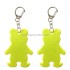 BSCI Factory CE Yellow Reflective Keychain with logo Printing