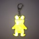 BSCI Factory CE Yellow Reflective Keychain with logo Printing