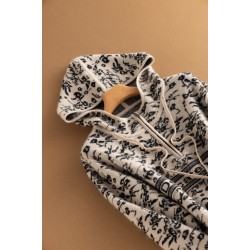 Fashionable Women's Hoodies Sweatshirts Double Jacquard Cashmere Zip Hoodie Sweater for Women Customized Winter Clothes for Men