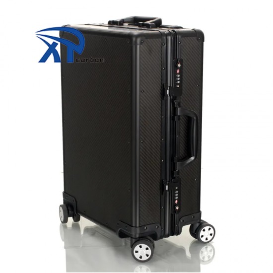 New Product Colourful Travel Trolley Carbon Fiber Luggage Bag Classic Suitcase Sets