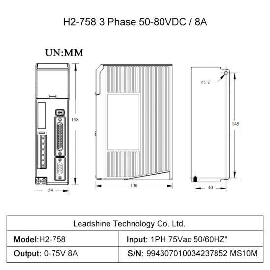 Leadshine Nema 34 Cnc Kit Stepper Motor Driver Hybrid Servo H2-758 Closed Loop 86HSM80-E1 86HSM85-E1Motor