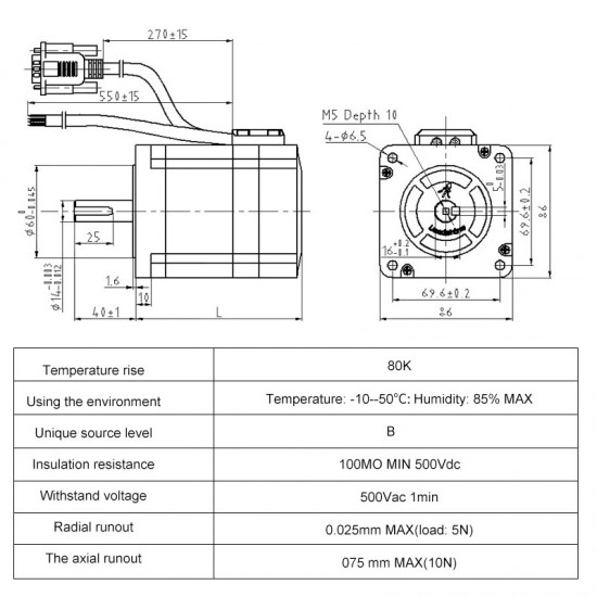 Leadshine Nema 34 Cnc Kit Stepper Motor Driver Hybrid Servo H2-758 Closed Loop 86HSM80-E1 86HSM85-E1Motor