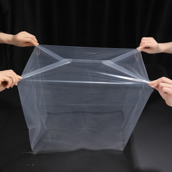 T001C Industrial Dust Proof Big Square Bottom PE Plastic Bag Gusseted Pallet Covers Sheets