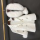 Hot Sale Winter Kids Double Faced Cashmere Coat With Real Fox Fur Collar Cuffs Girls Wool Trench Children Clothes
