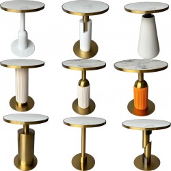 Contemporary Modern Style Metal Side Table Italian Design Round Transparent Acrylic Bed Side Table Pata De Mesa Coffee Table Leg