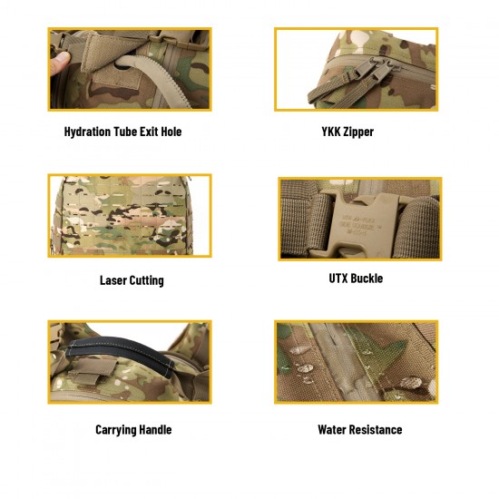 AKMAX Outdoor Camping Hiking Hunting Assault Rucksack Bag Custom Logo Camouflage Tactical Backpack