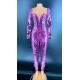 Shiny Photoshoot Mirror Sequins Ladies Rompers Dancing Clothes Long Sleeve Show Bodysuit Women Night Club Bodycon Jumpsuits