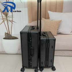 Factory Direct Sale Travel Trolley Honeycomb Carbon Fiber 20"luggage Usb Charging Port Luggage Trolly Bag